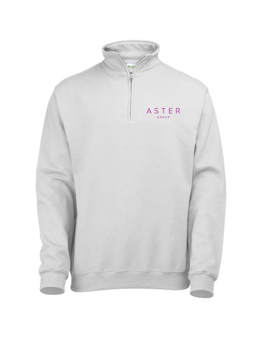 1/4 Zip Sweatshirt White