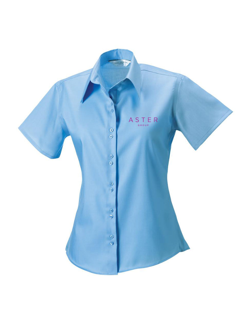 Womens Ultimate Short Sleeve Blouse Sky Blue